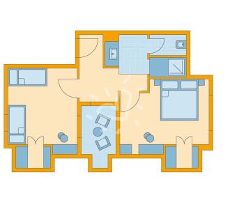 Zimmerskizze Pamfilya Family Room Classic Atrium Variante 2
