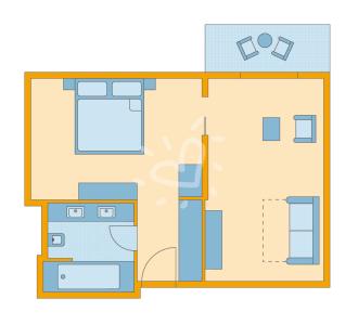 Zimmerskizze Djerba Bahiya Family Room Classic mit Wohnzimmer