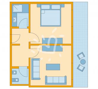 Zimmerskizze Doppelzimmer Superior