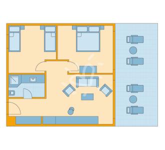 Zimmerskizze Apulia Family Room Classic