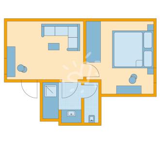 Zimmerskizze Fuerteventura Juniorsuite im Bungalow mit Meerblick
