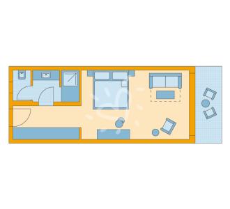 Zimmerskizze Ierapetra Double Room Superior Schlafsofa