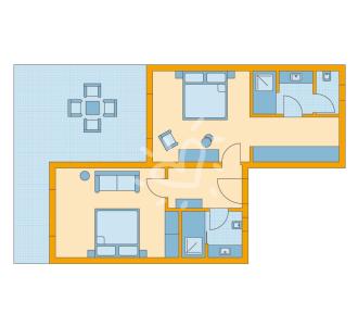 Zimmerskizze Ierapetra Family Room Superior SeaView