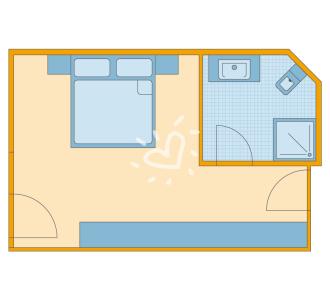 Zimmerskizze Hochkönig Doppelzimmer zur Alleinbenutzung