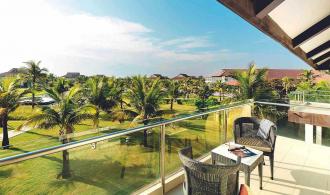 Balkon mit Gartenblick