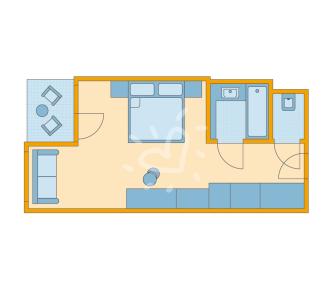 Zimmerskizze Fieberbrunn Double Room Classic