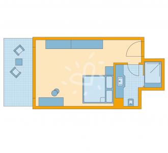 Zimmerskizze Camyuva Single Room Classic