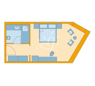 Zimmerskizze Alpenrose Zürs Single with Child Double Room Classic Variante 2
